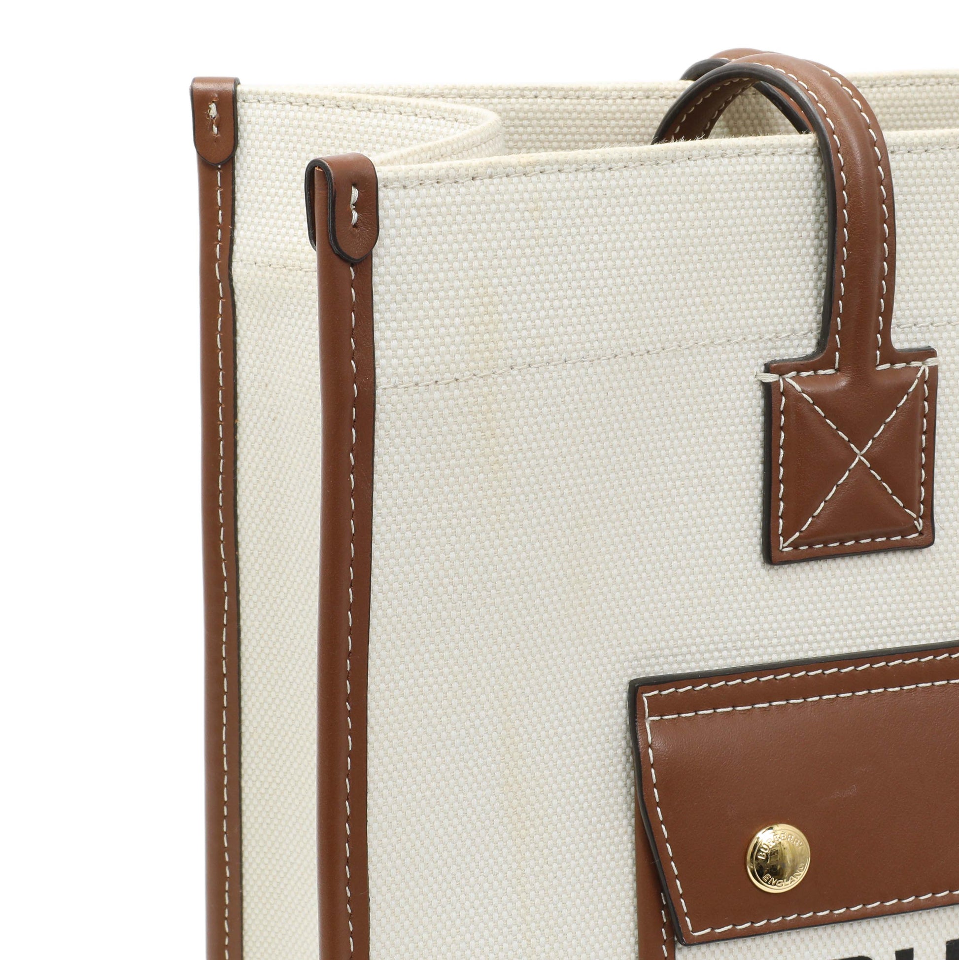 Exclusive Burberry Canvas Smooth Calfskin Freya Tote — Alternate View 14