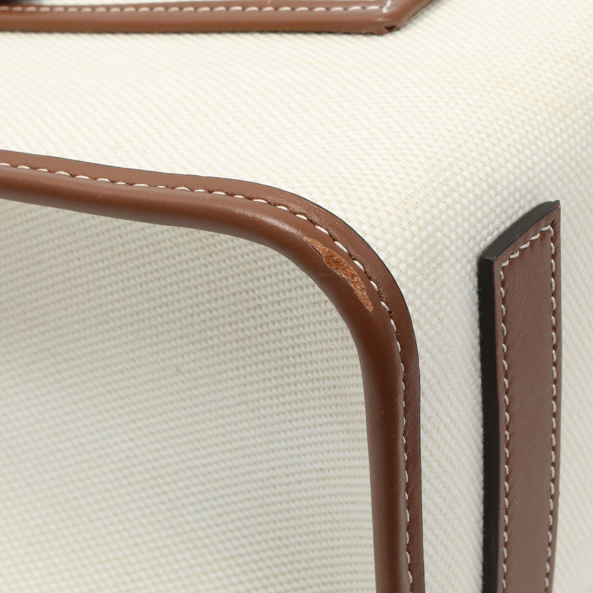 Exclusive Burberry Canvas Smooth Calfskin Freya Tote — Top View