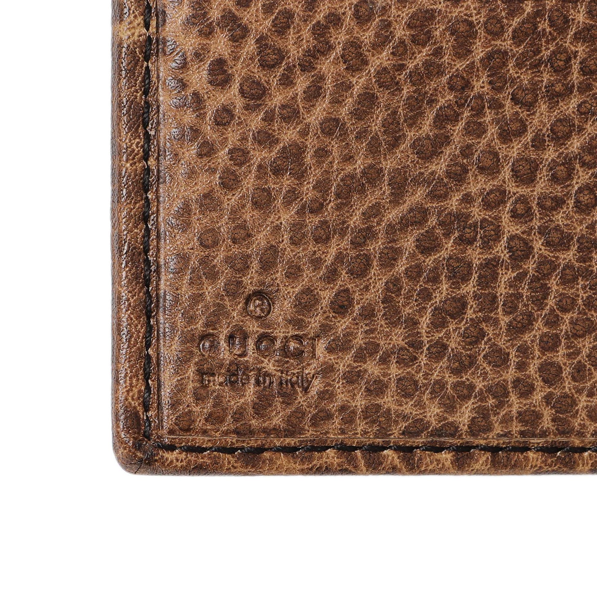 Exclusive Gucci Monogram Compact Flap Wallet — Detail View