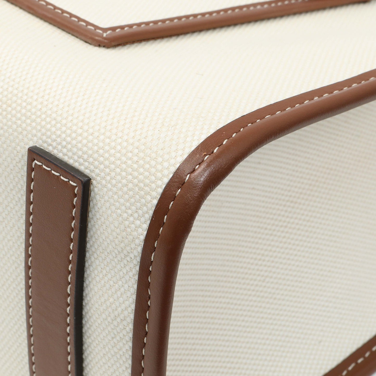 Exclusive Burberry Canvas Smooth Calfskin Freya Tote — Detail View