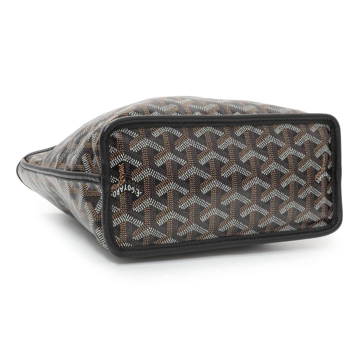 Exclusive Goyard Black Goyardine Reversible Mini Anjou — Back View