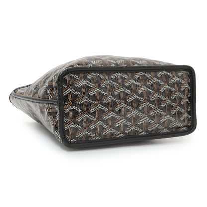 Exclusive Goyard Black Goyardine Reversible Mini Anjou — Back View