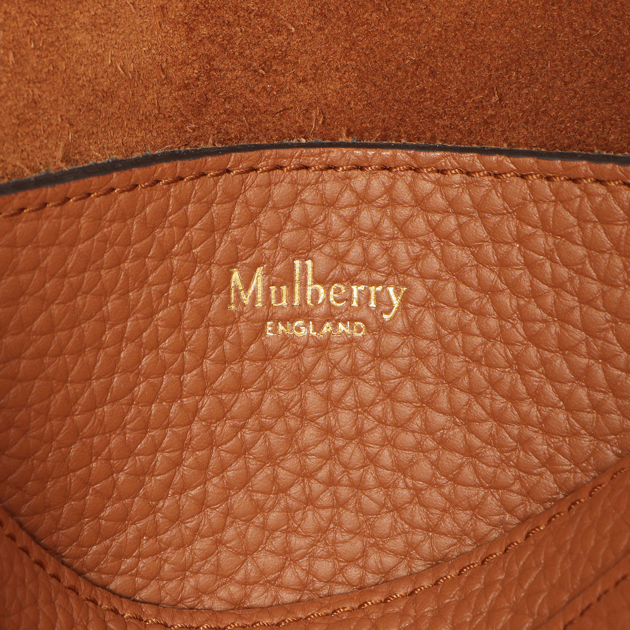 Exclusive Mulberry Chestnut Grained Calfskin Medium Alexa — Detail View