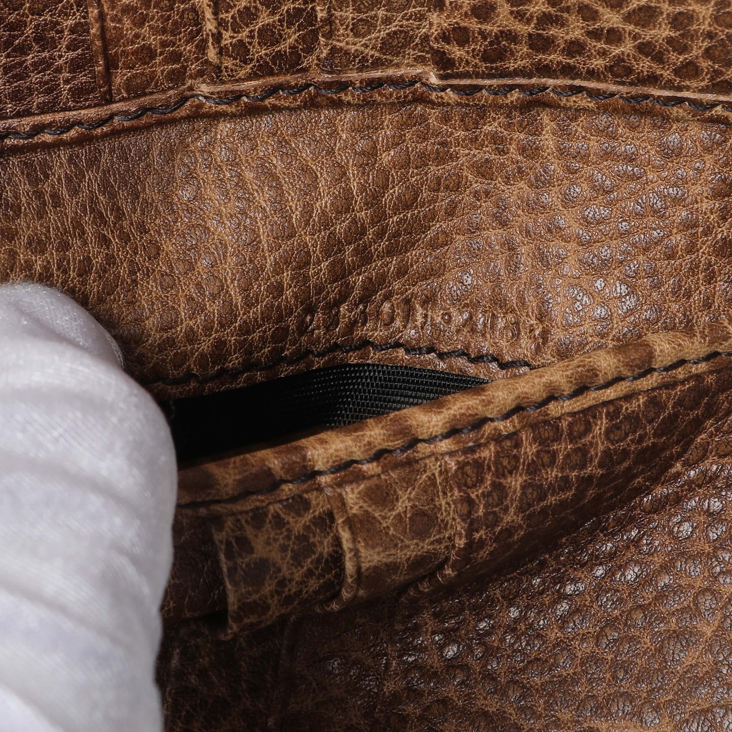 Exclusive Gucci Monogram Compact Flap Wallet — Lifestyle View