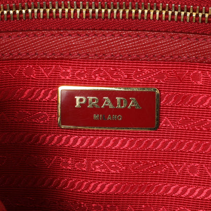 Exclusive Prada Red Saffiano Small Galleria Double Zip Tote — Alternate View 10