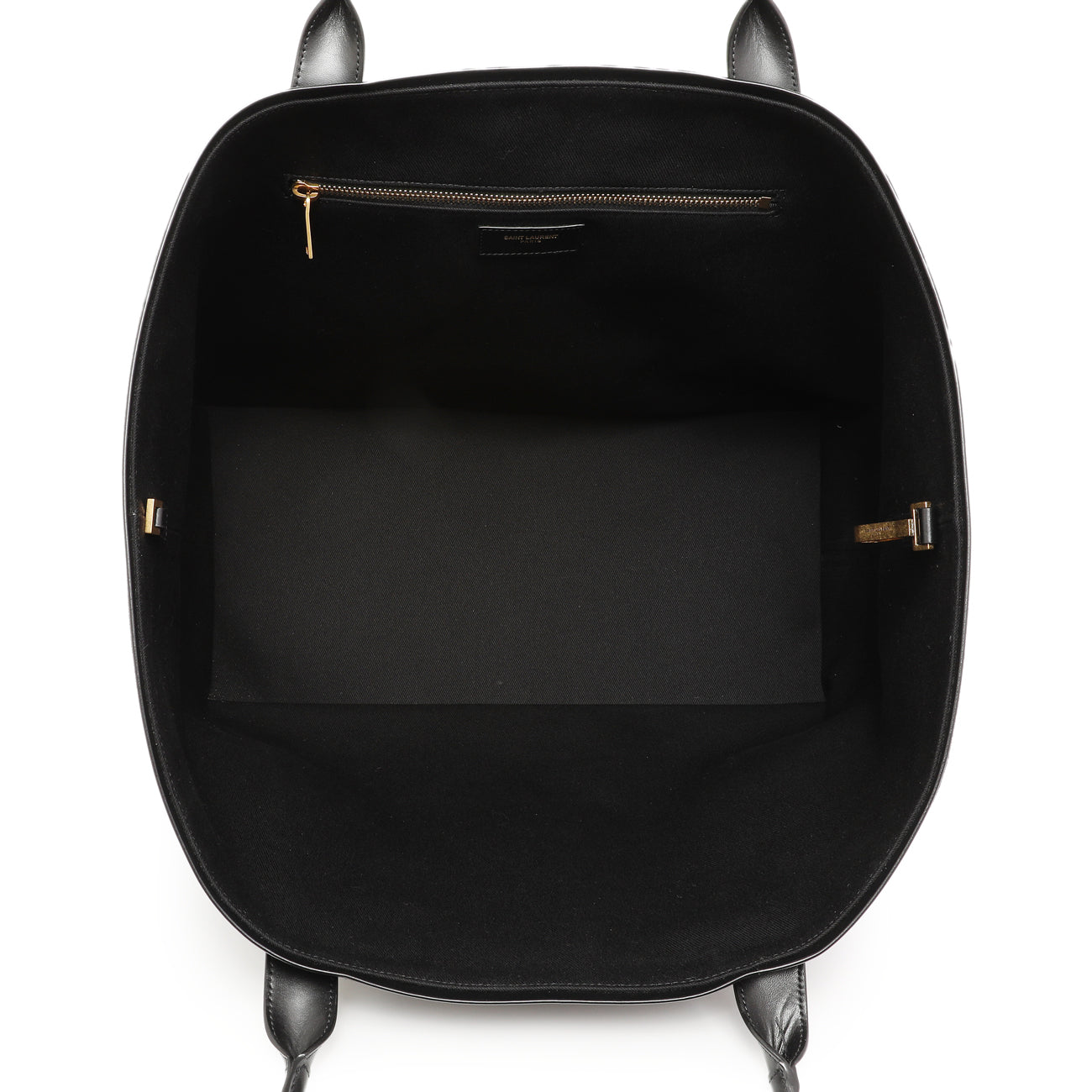 Exclusive Saint Laurent Black Rive Gauche Tote — Top View