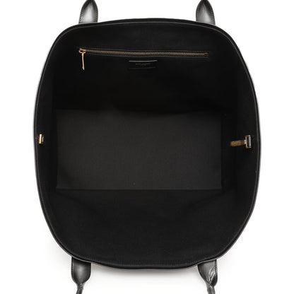 Exclusive Saint Laurent Black Rive Gauche Tote — Top View