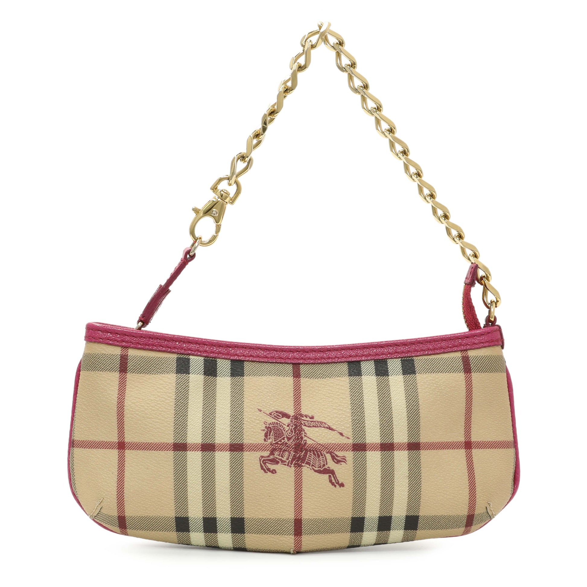 Exclusive Burberry Haymarket Check Clara Pochette — Front View
