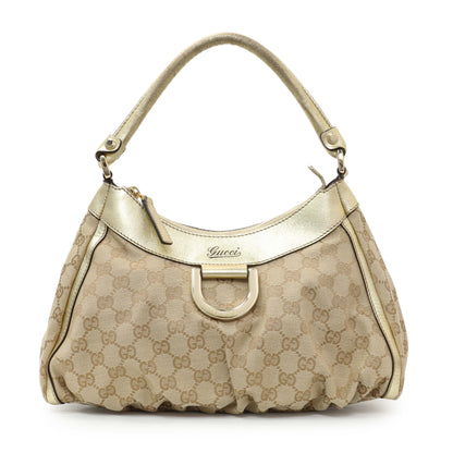 Exclusive Gucci Monogram Canvas Abbey D Ring Bag Small — Front View