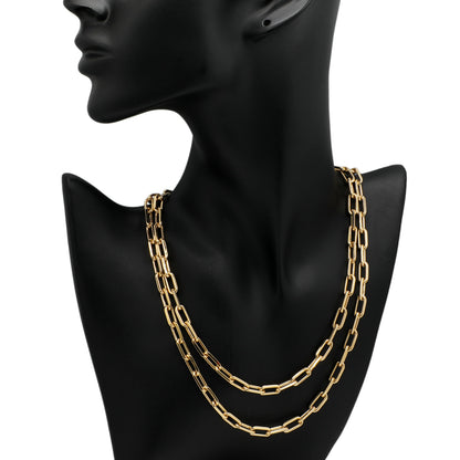 Exclusive Cartier 18K Yellow Gold Santos de Cartier Chain Necklace — Top View