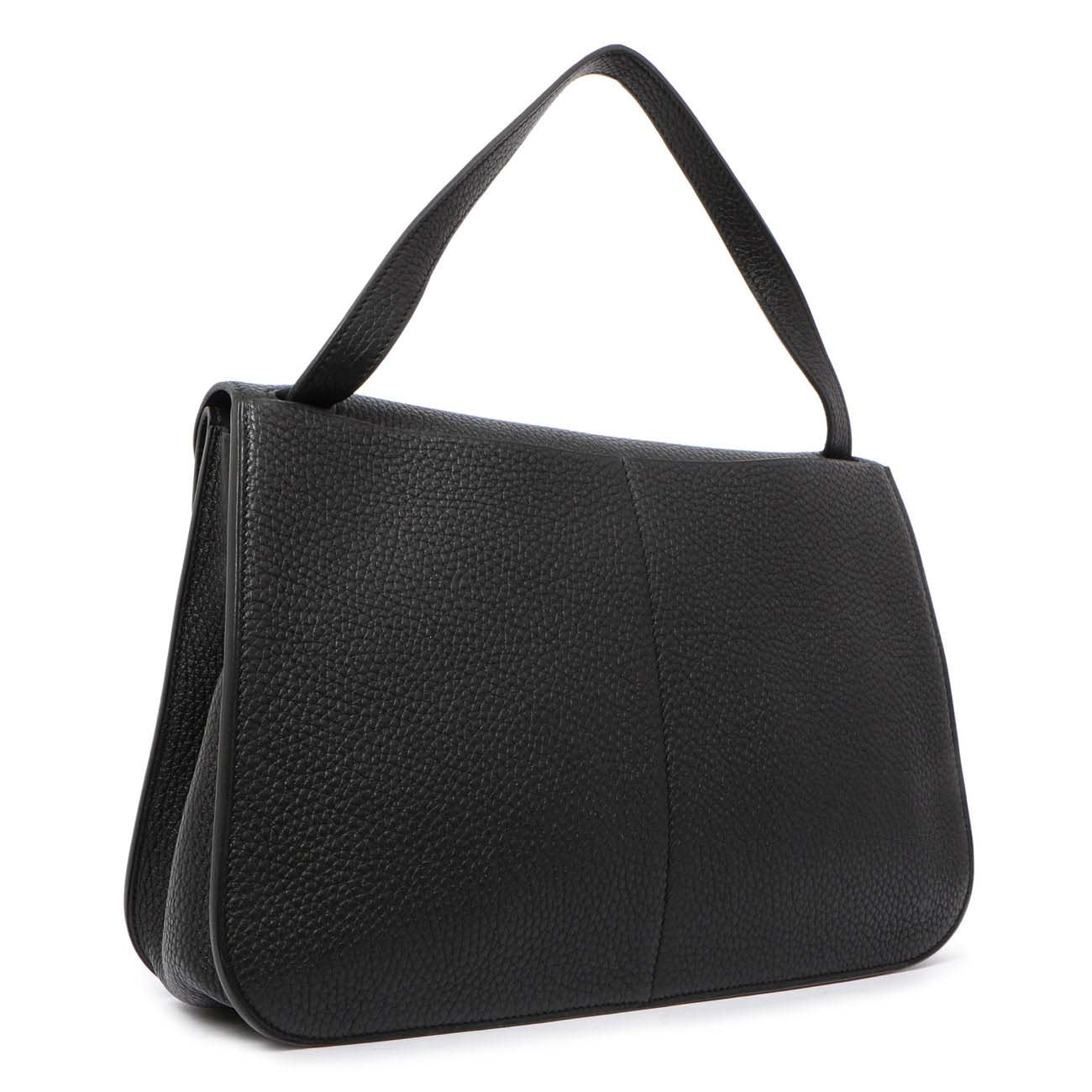Exclusive Hermes Black Clemence Halzan 31 — Side View