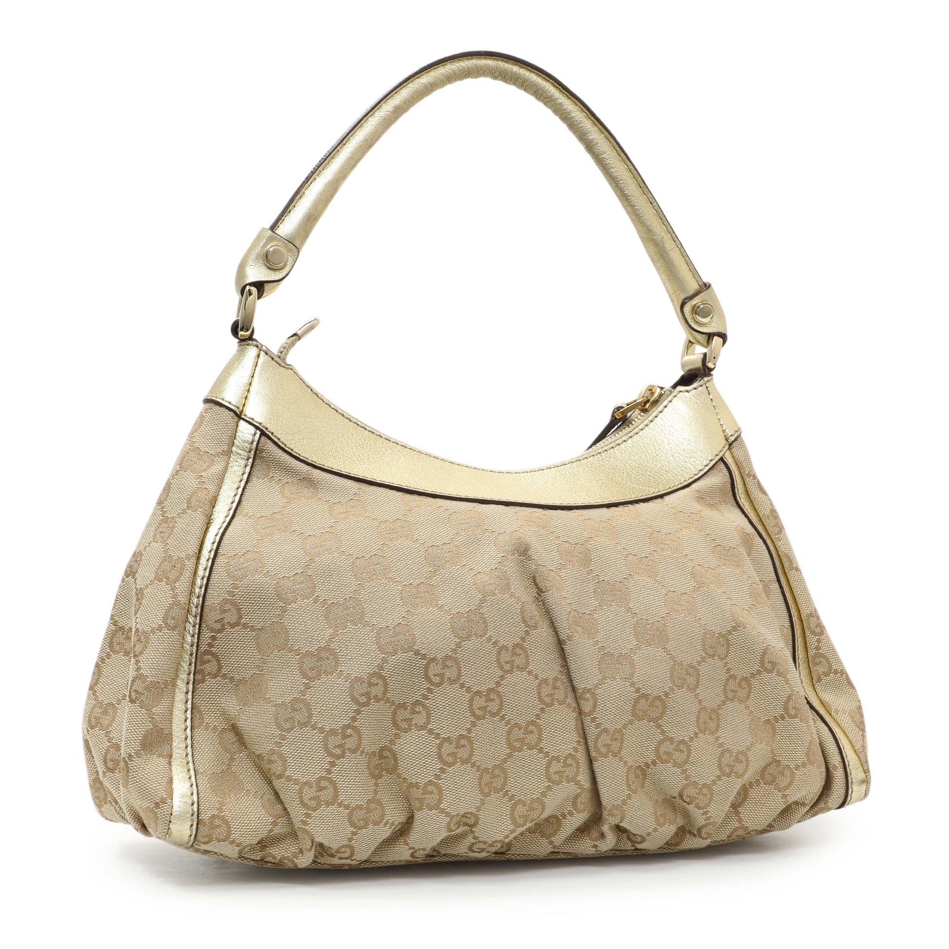 Exclusive Gucci Monogram Canvas Abbey D Ring Bag Small — Side View