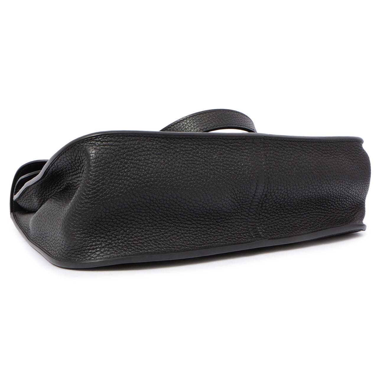 Exclusive Hermes Black Clemence Halzan 31 — Back View