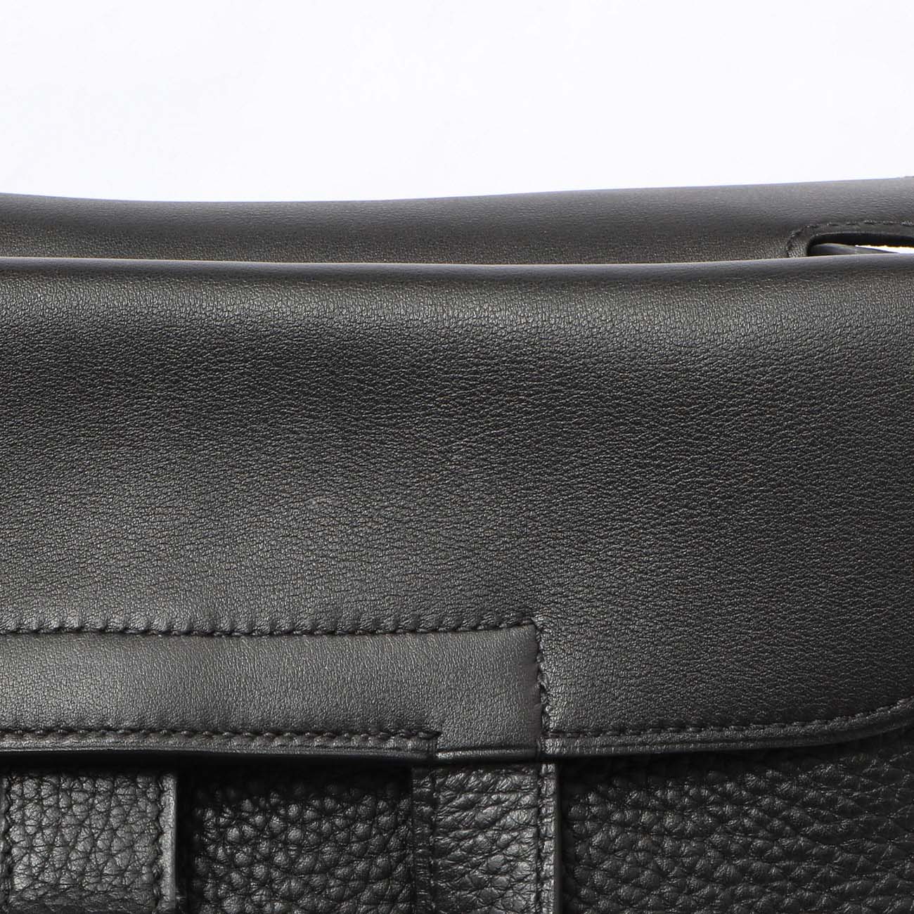 Exclusive Hermes Black Clemence Halzan 31 — Alternate View 9