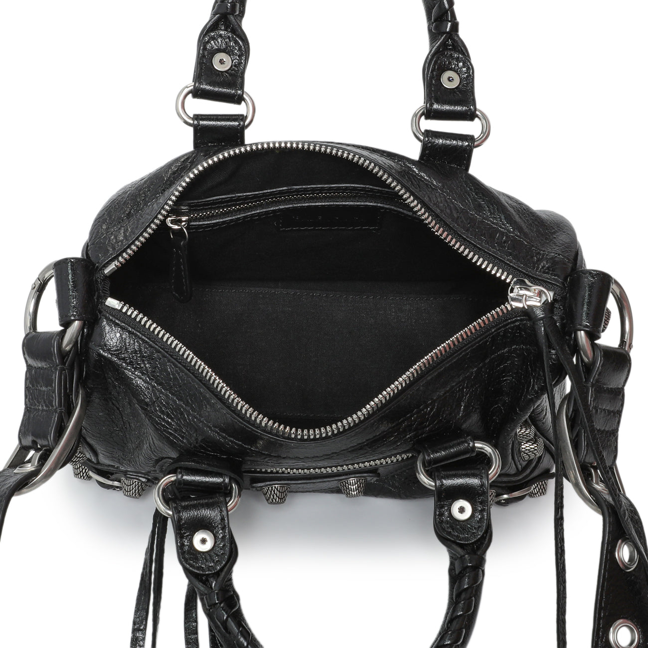 Exclusive Balenciaga Black Agneau Arena Neo Cagole Mini — Detail View