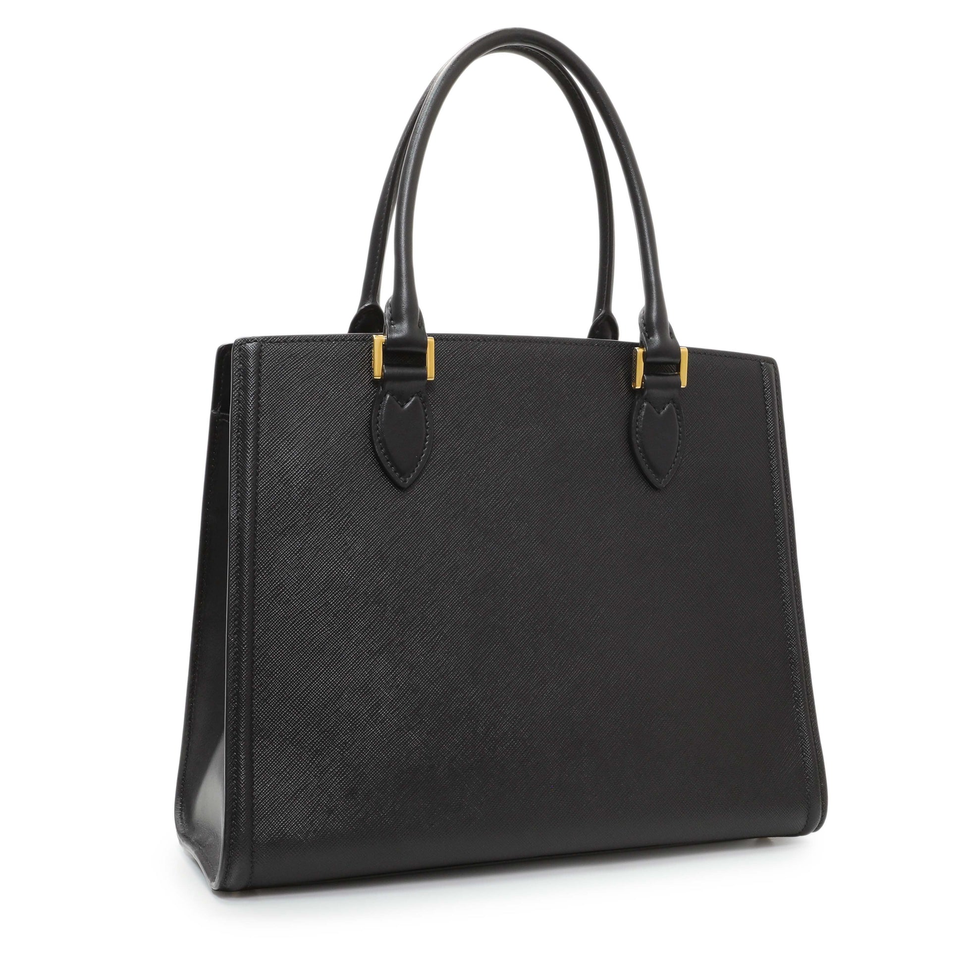 Exclusive Prada Black Saffiano Soft Calfskin Tote — Side View