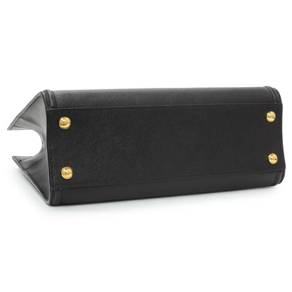 Exclusive Prada Black Saffiano Soft Calfskin Tote — Back View