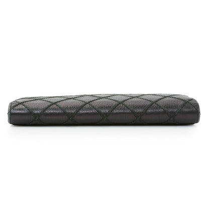 Exclusive Chanel Black Calfskin Wild Stitch Wallet — Back View