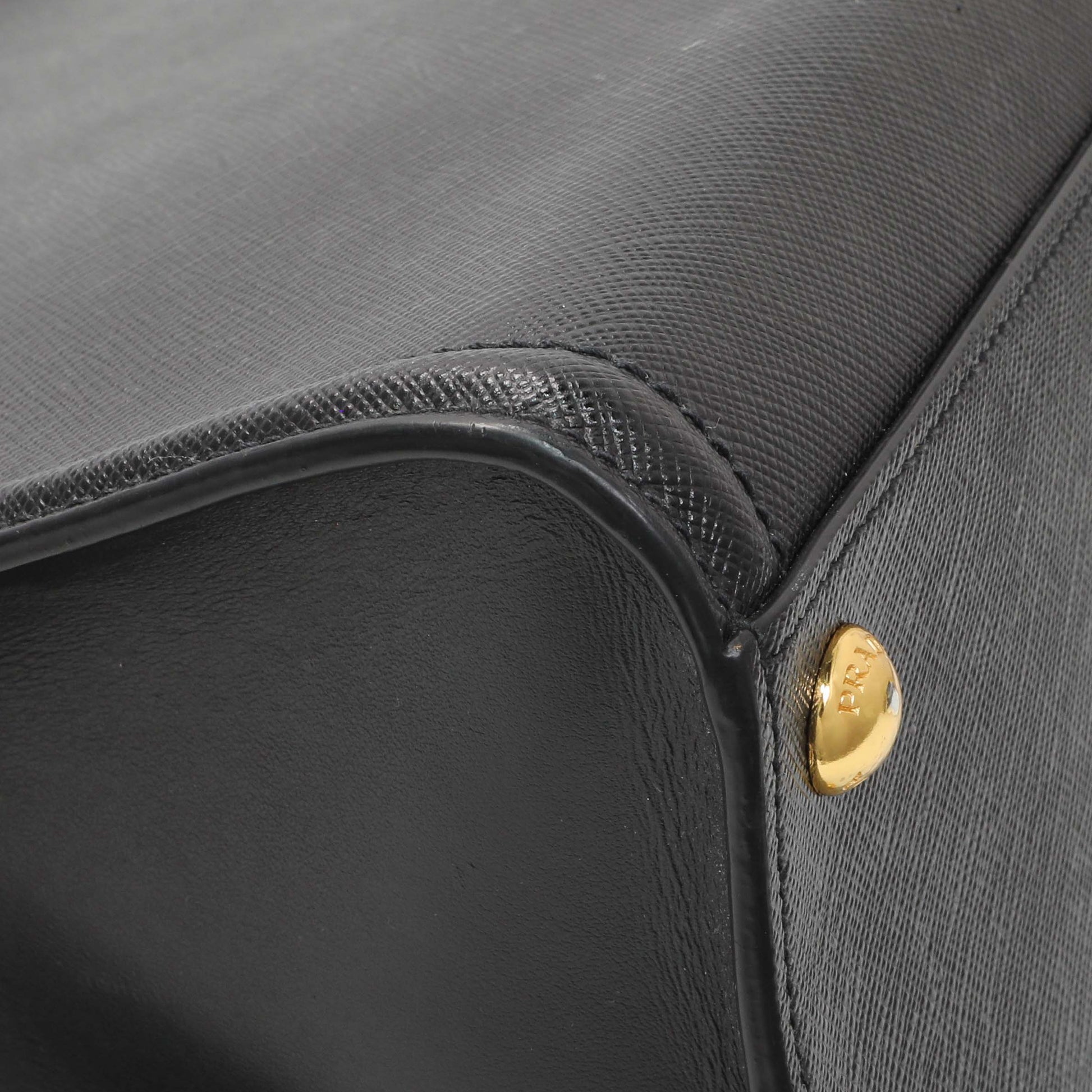 Exclusive Prada Black Saffiano Soft Calfskin Tote — Lifestyle View