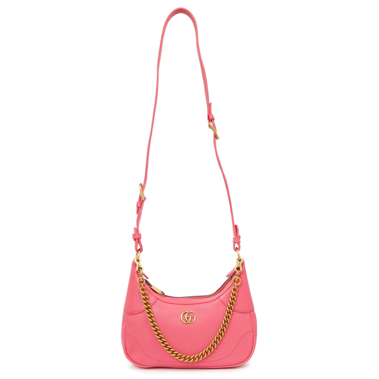 Exclusive Gucci Pink Goatskin Small Aphrodite Shoulder Bag — Front View
