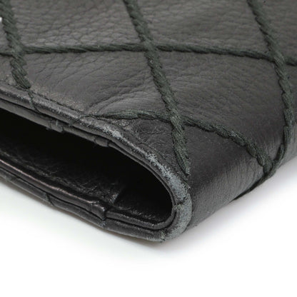 Exclusive Chanel Black Calfskin Wild Stitch Wallet — Top View