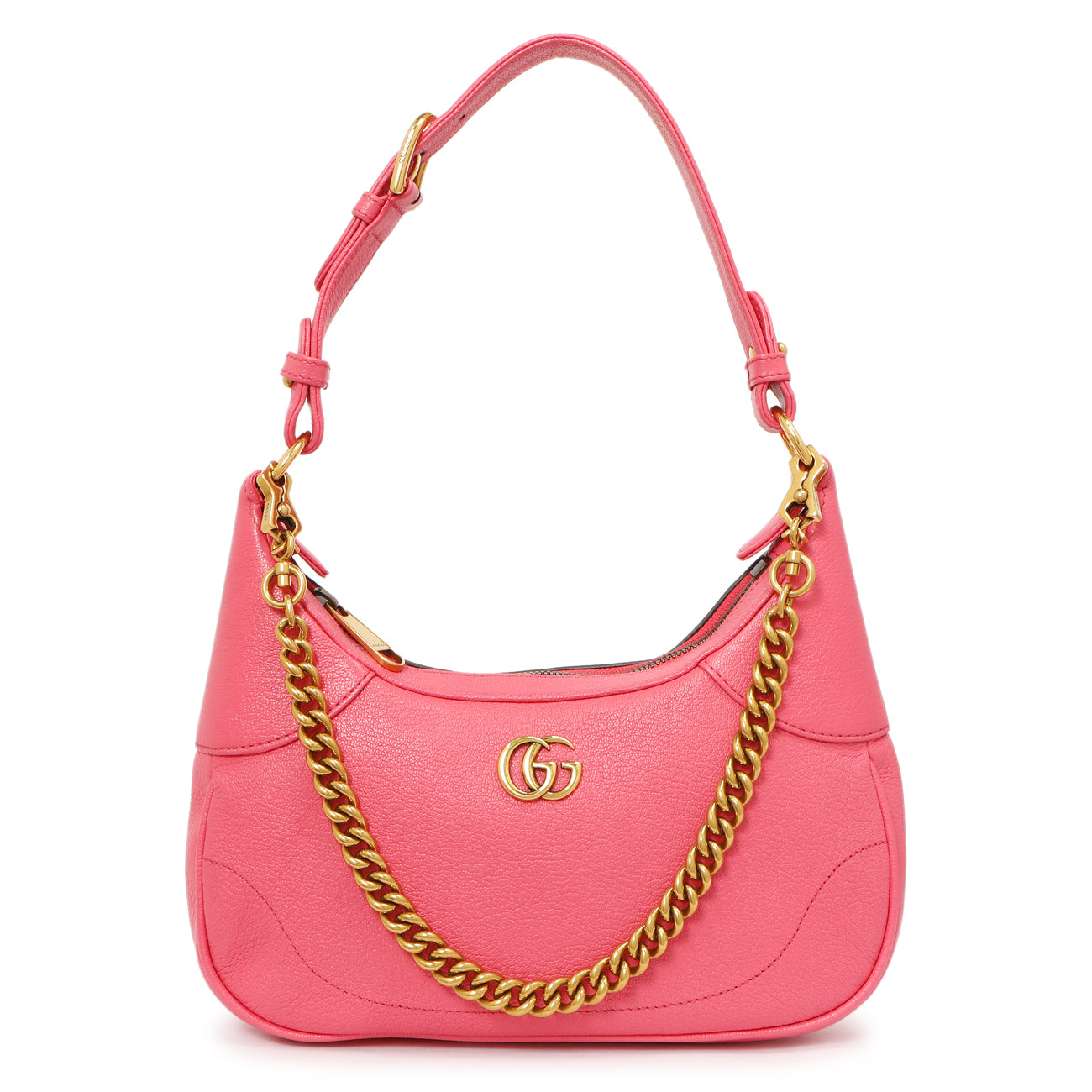 Exclusive Gucci Pink Goatskin Small Aphrodite Shoulder Bag — Side View