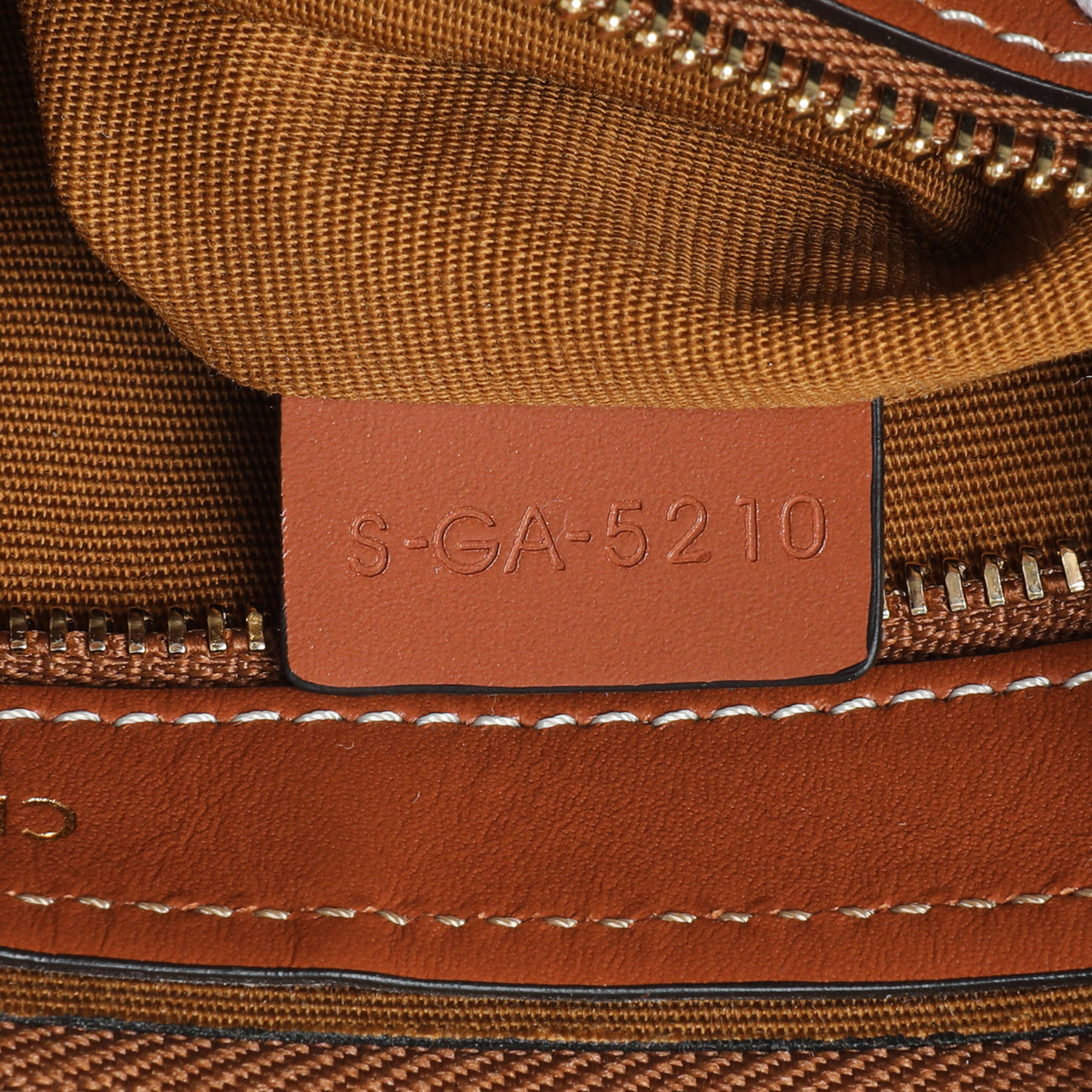 Exclusive Celine Triomphe Canvas Calfskin Boston Bag — Lifestyle View