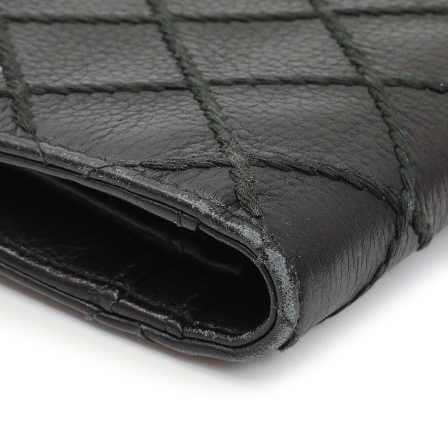 Exclusive Chanel Black Calfskin Wild Stitch Wallet — Lifestyle View
