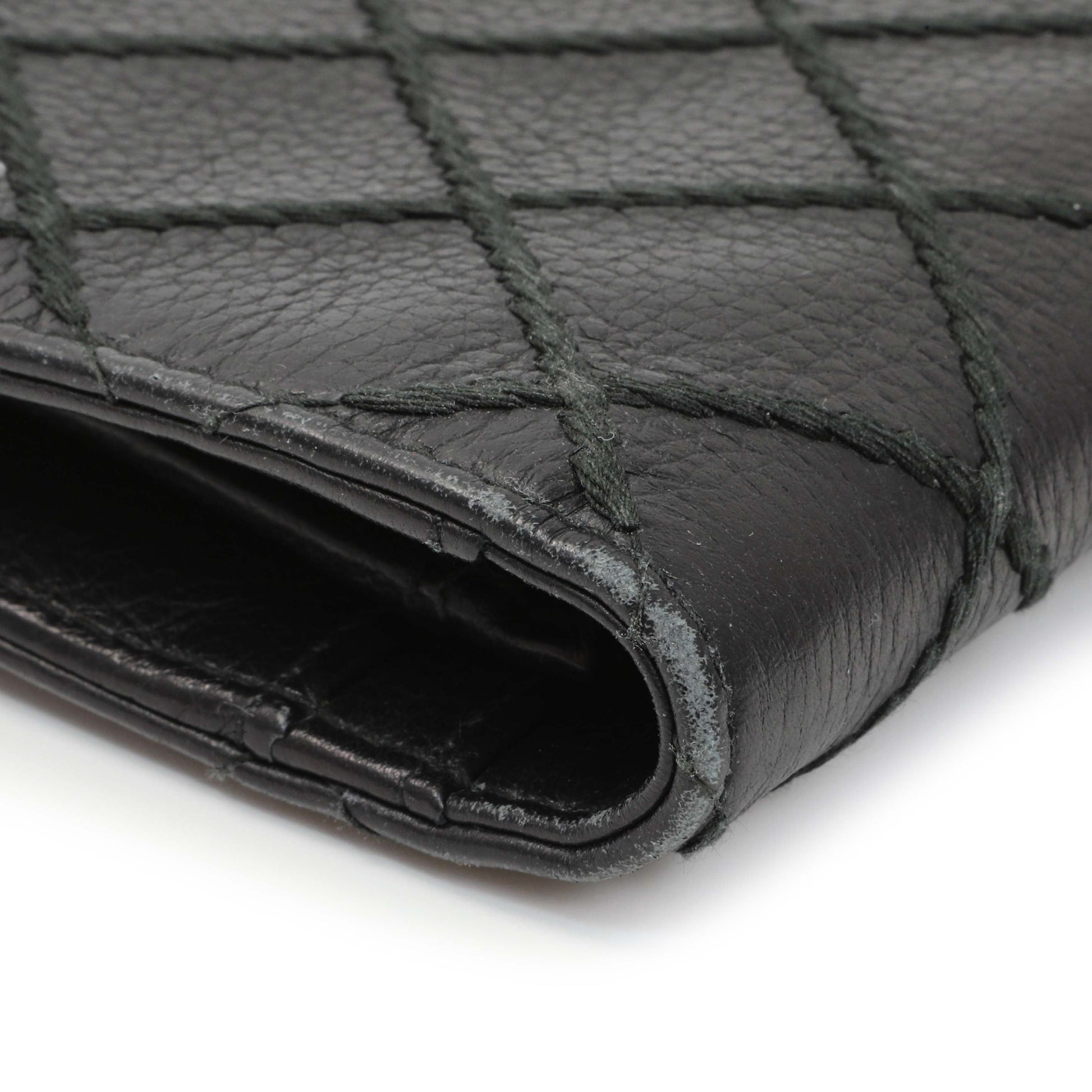 Exclusive Chanel Black Calfskin Wild Stitch Wallet — Lifestyle View