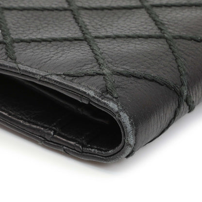 Exclusive Chanel Black Calfskin Wild Stitch Wallet — Lifestyle View