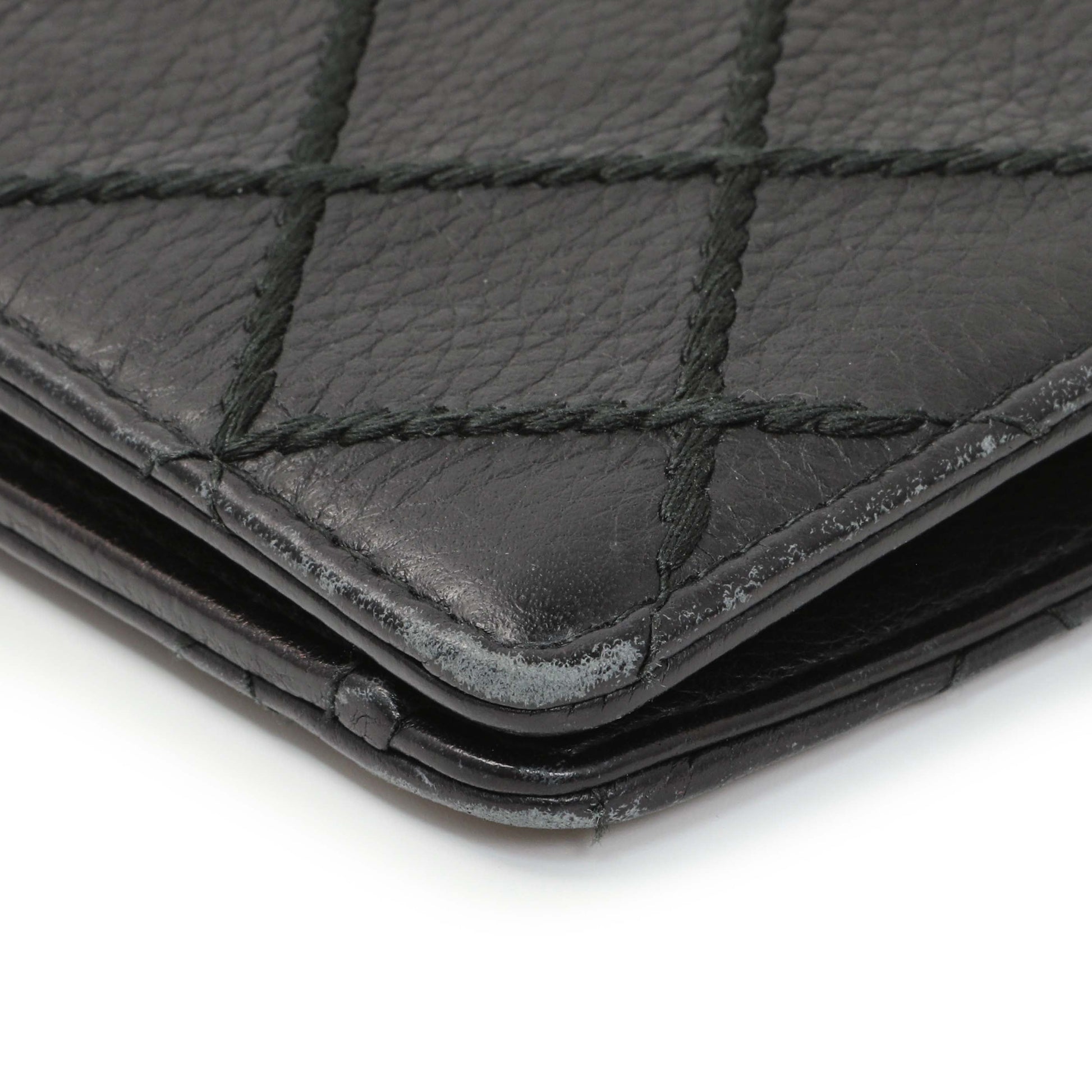 Exclusive Chanel Black Calfskin Wild Stitch Wallet — Alternate View 9