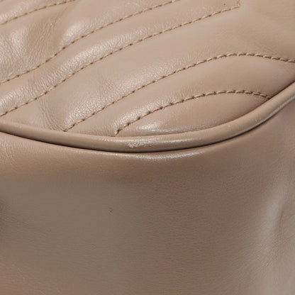 Exclusive Gucci Porcelain Rose Calfskin Matelasse Small GG Marmont Chain Shoulder Bag — Top View