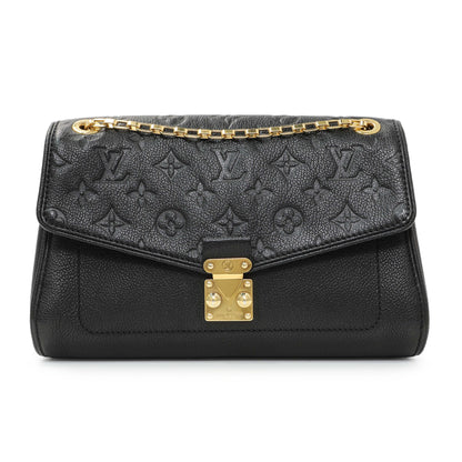 Exclusive Louis Vuitton Black Empreinte Saint Germain PM — Front View