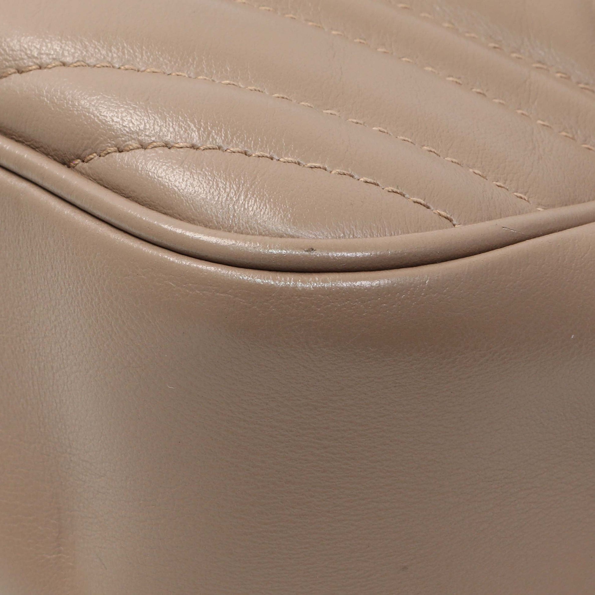 Exclusive Gucci Porcelain Rose Calfskin Matelasse Small GG Marmont Chain Shoulder Bag — Alternate View 7