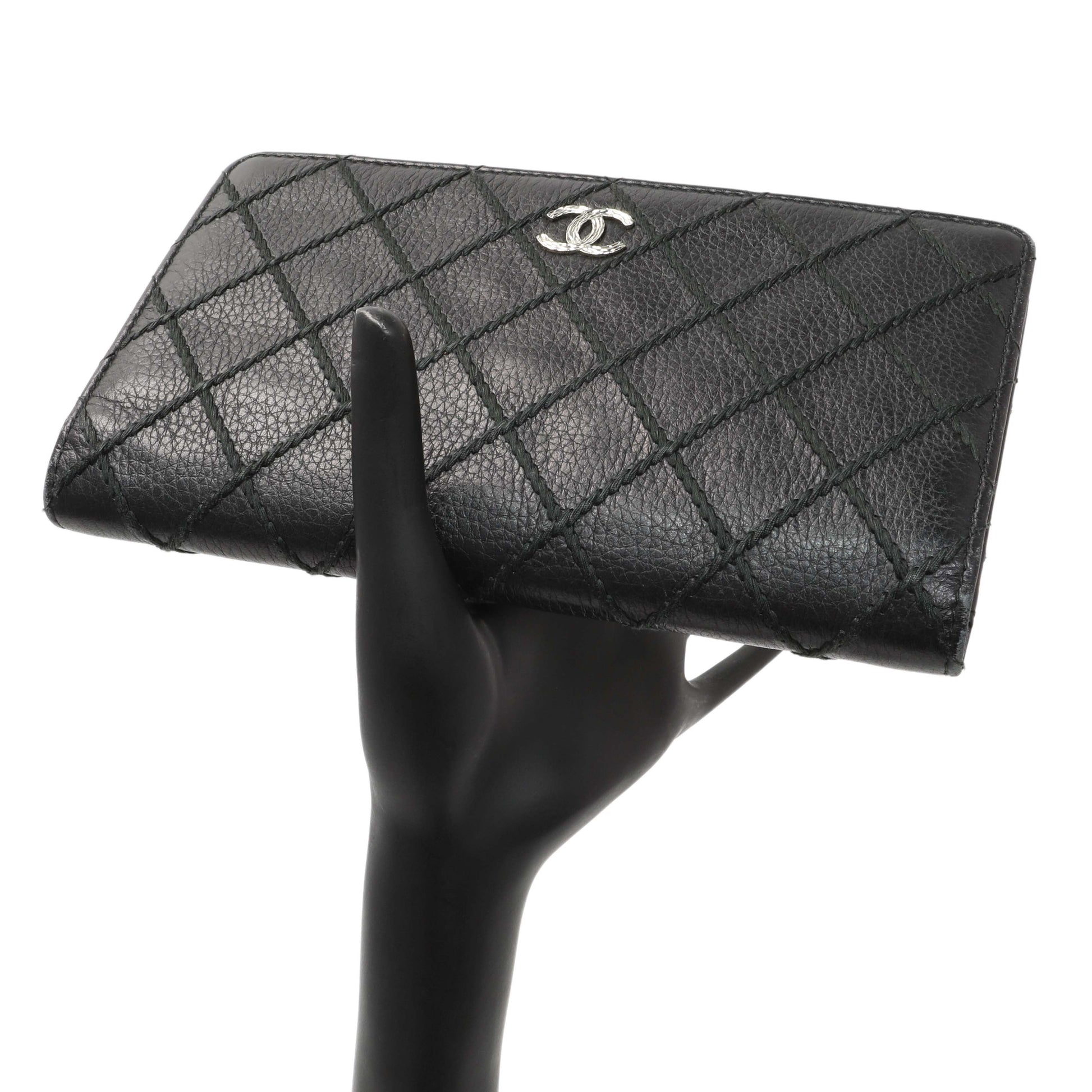 Exclusive Chanel Black Calfskin Wild Stitch Wallet — Alternate View 15