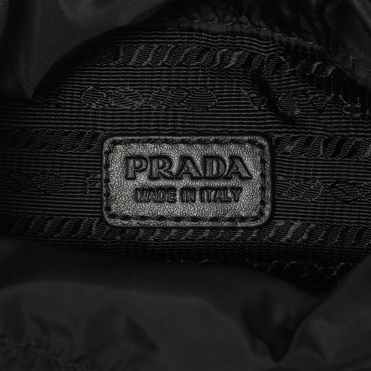 Exclusive Prada Black Calfskin Smartphone Case — Detail View