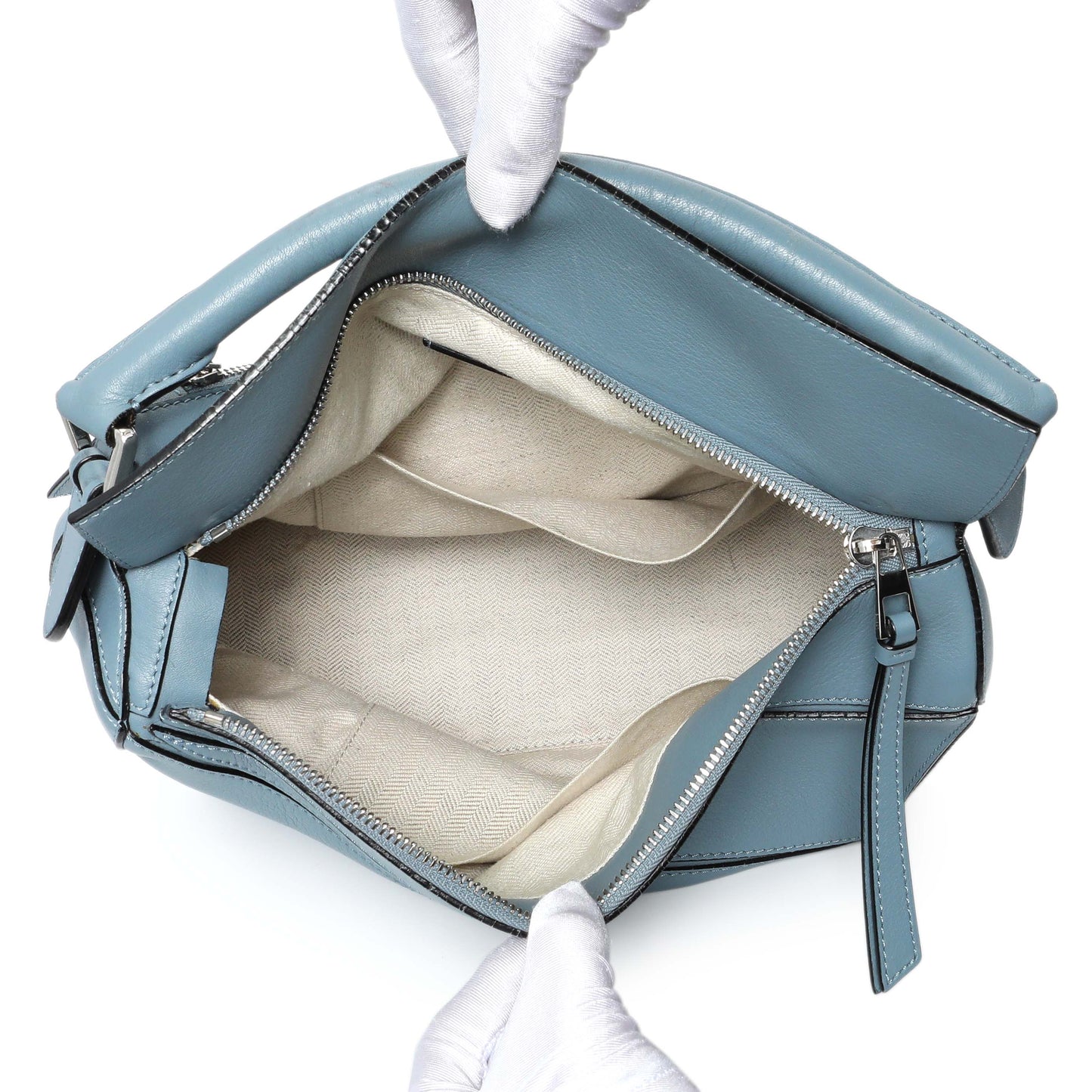 Exclusive Loewe Blue Calfskin Medium Puzzle Bag — Alternate View 8