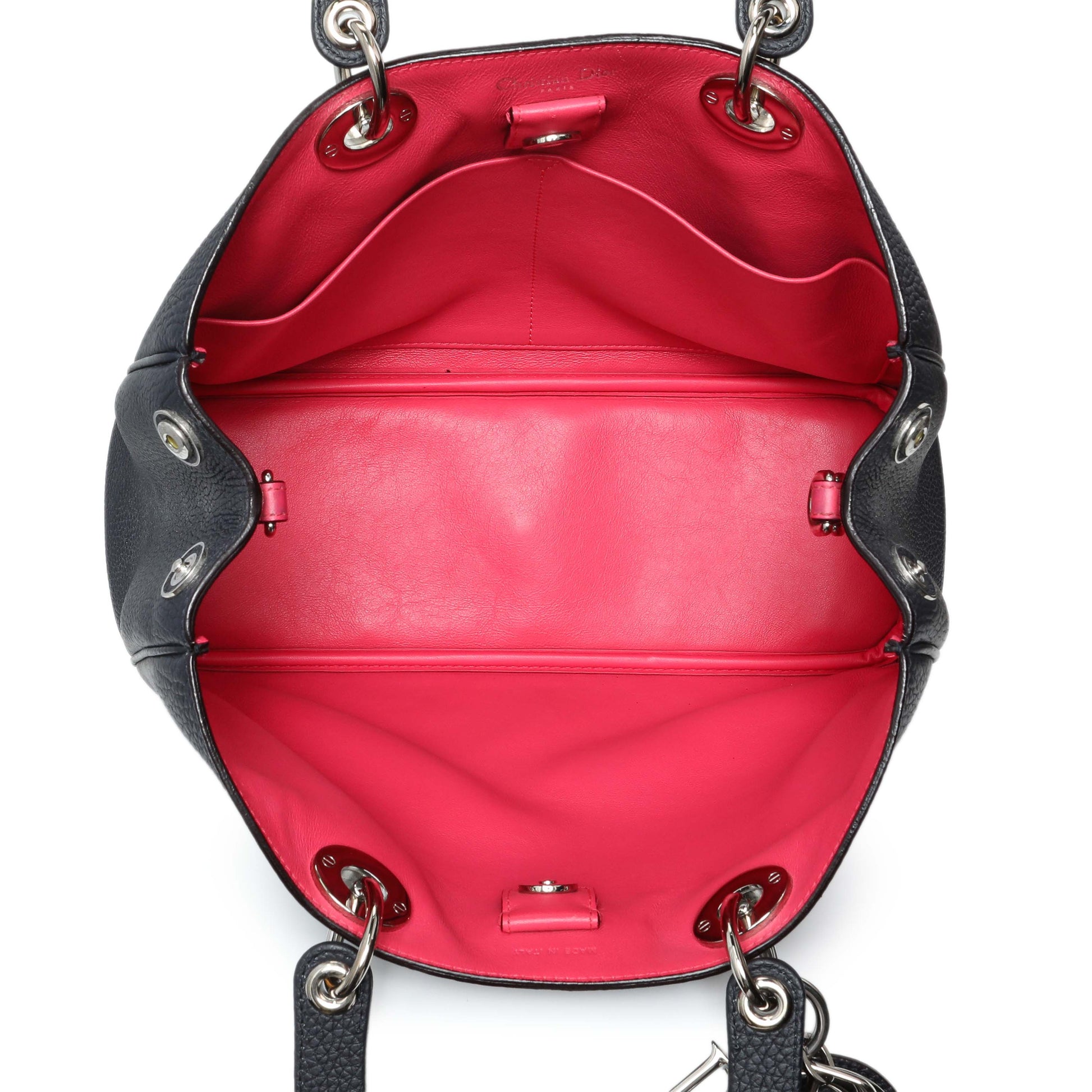 Exclusive Christian Dior Navy Bullcalf Medium Diorissimo Tote — Alternate View 8