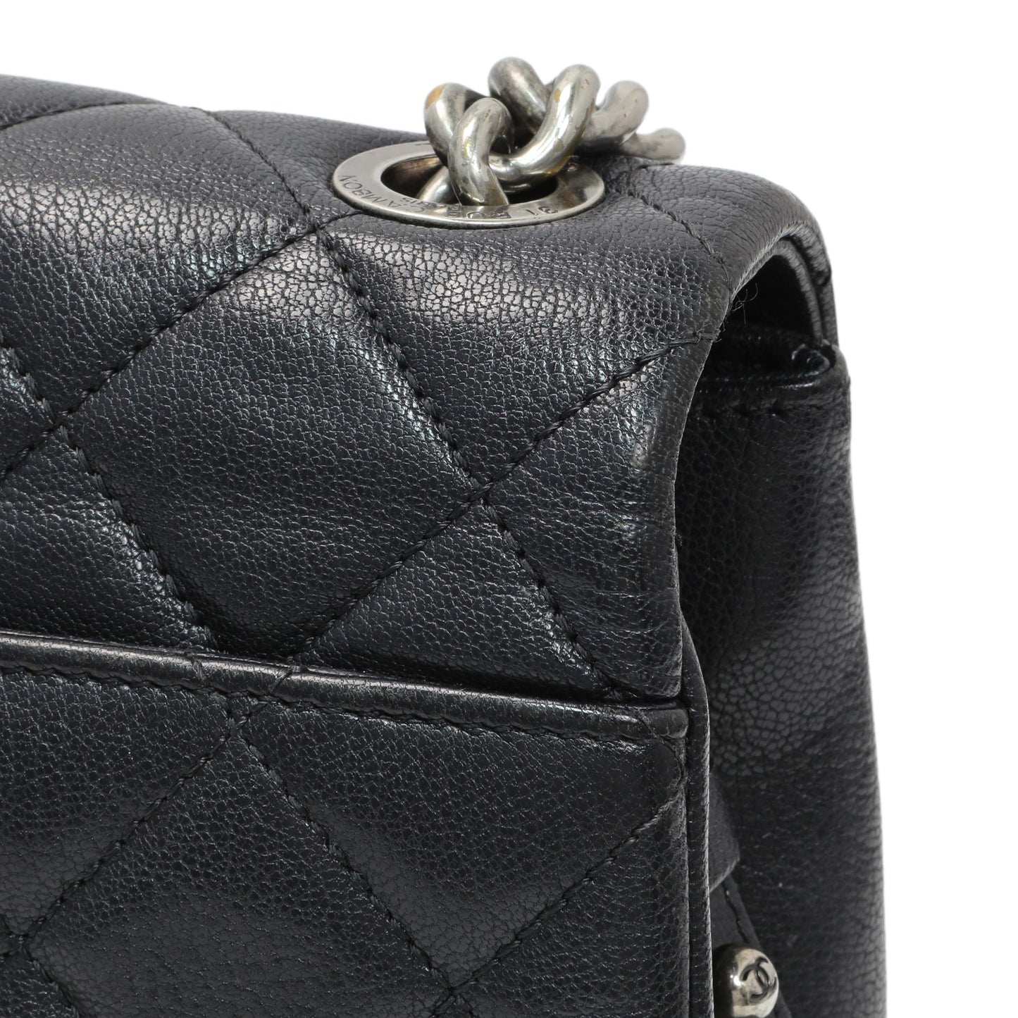Exclusive Chanel Black Calfskin Mumbai Flap Bag — Alternate View 12