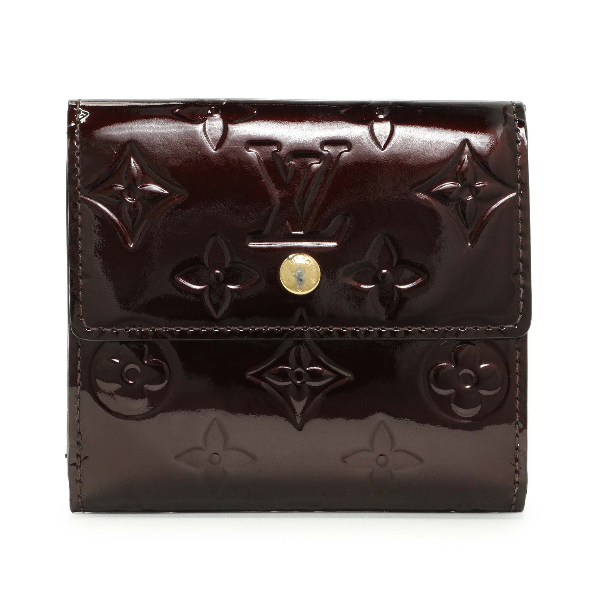 Exclusive Louis Vuitton Amarante Vernis Elise Wallet — Front View