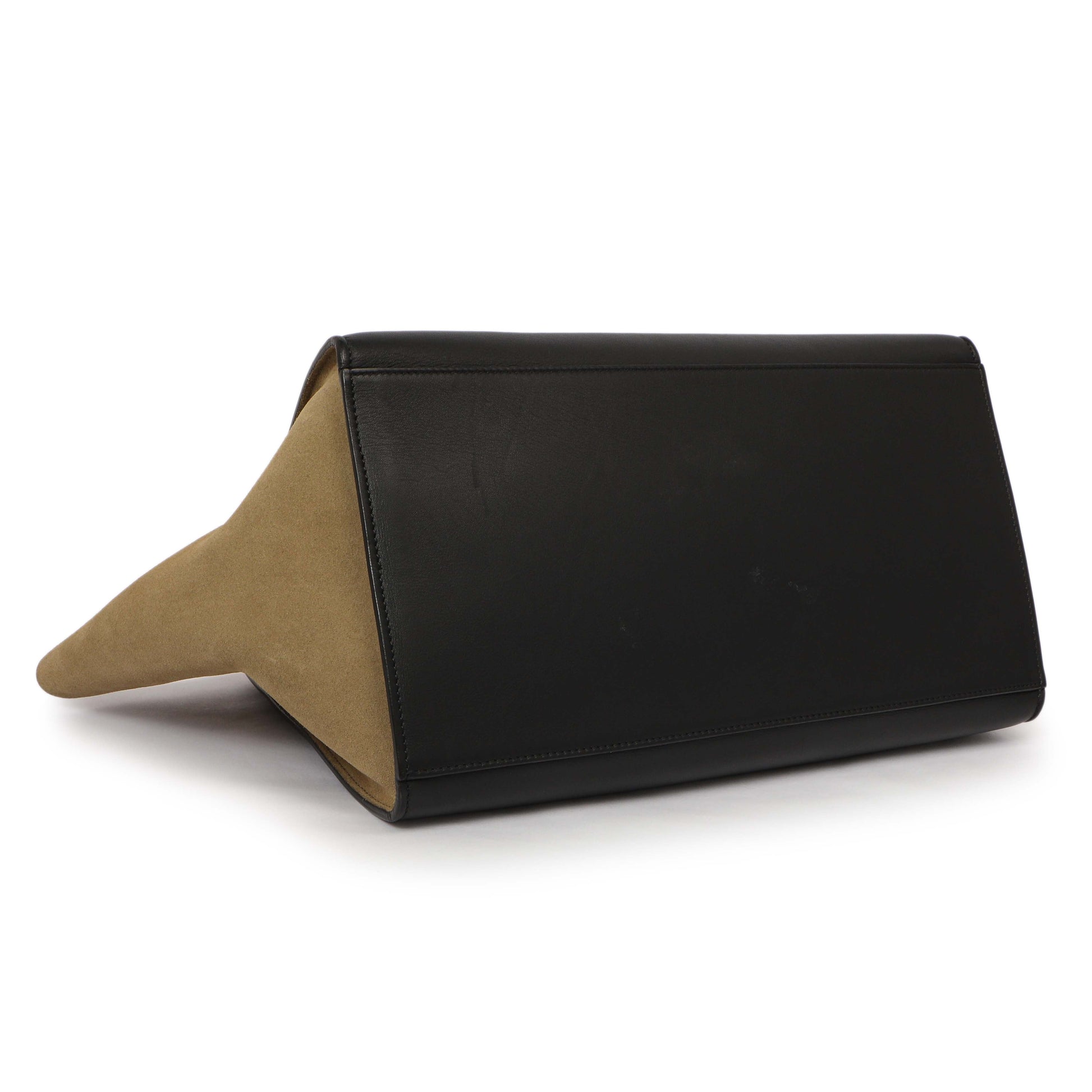 Exclusive Celine Tri-Color Calfskin Suede Medium Trapeze — Back View