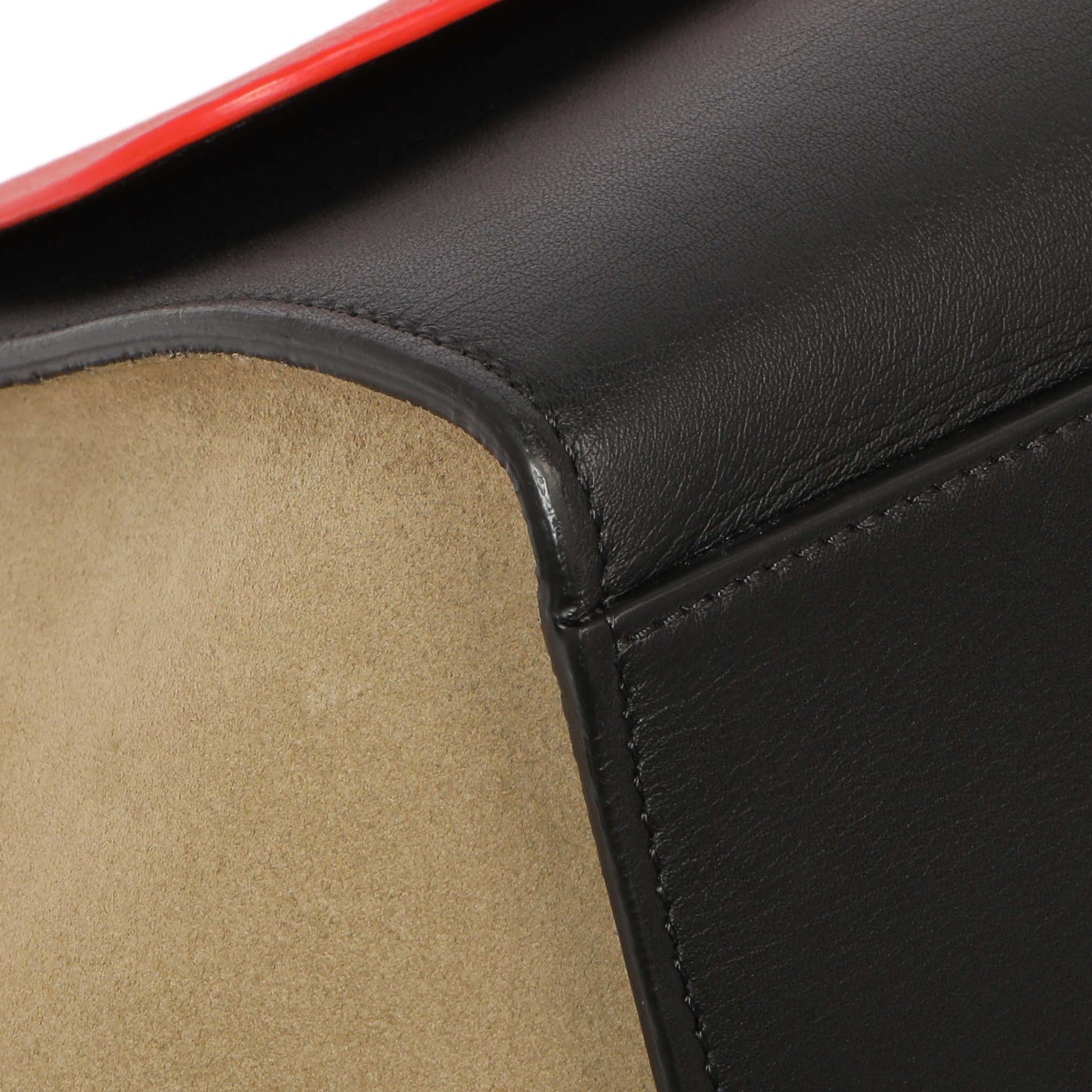 Exclusive Celine Tri-Color Calfskin Suede Medium Trapeze — Top View