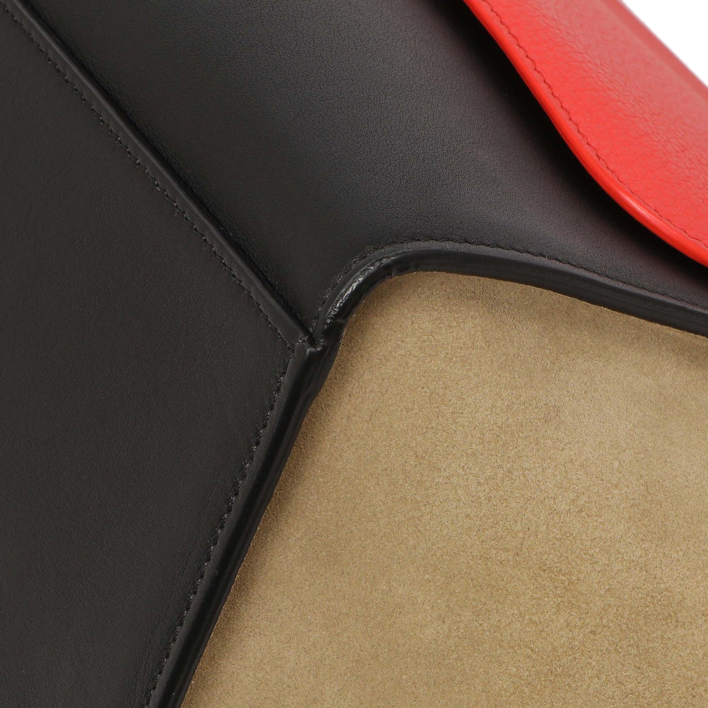 Exclusive Celine Tri-Color Calfskin Suede Medium Trapeze — Detail View