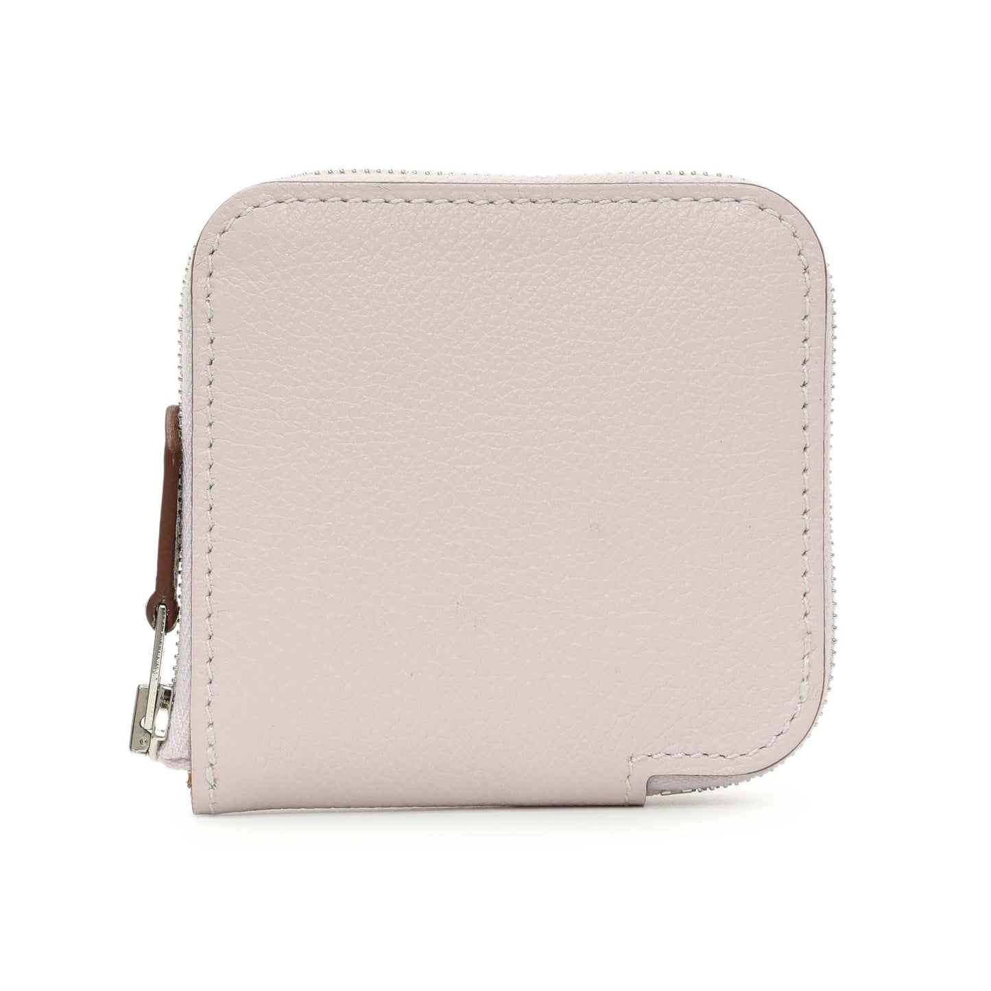 Exclusive Hermes Light Pink Epsom Silk'in Coin Purse — Front View
