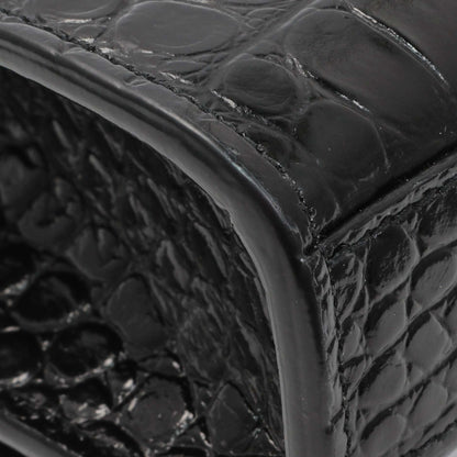 Exclusive Saint Laurent Calfskin Crocodile Embossed Small Classic Monogram Kate Satchel — Lifestyle View