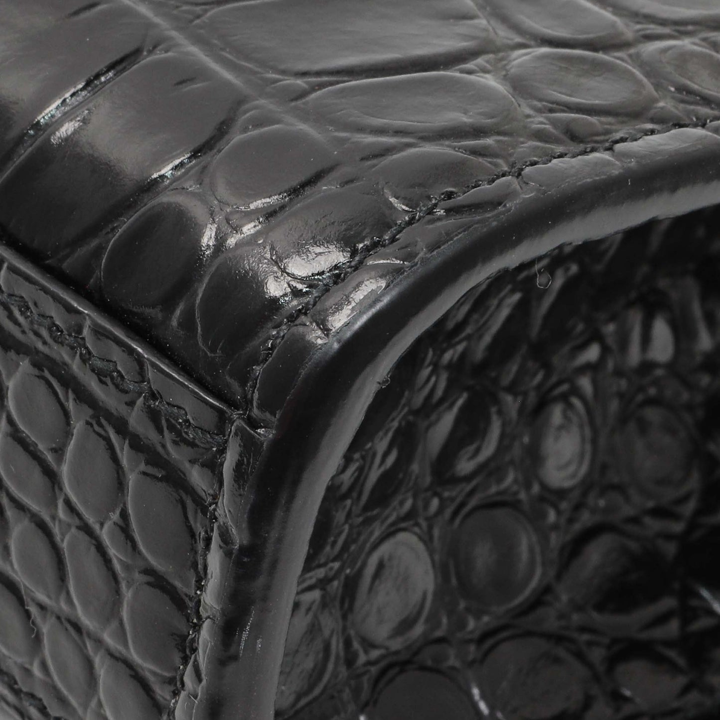 Exclusive Saint Laurent Calfskin Crocodile Embossed Small Classic Monogram Kate Satchel — Alternate View 7