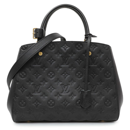 Exclusive Louis Vuitton Black Empreinte Montaigne MM — Front View