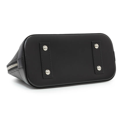 Exclusive Louis Vuitton Black Epi Alma BB with Strap — Back View