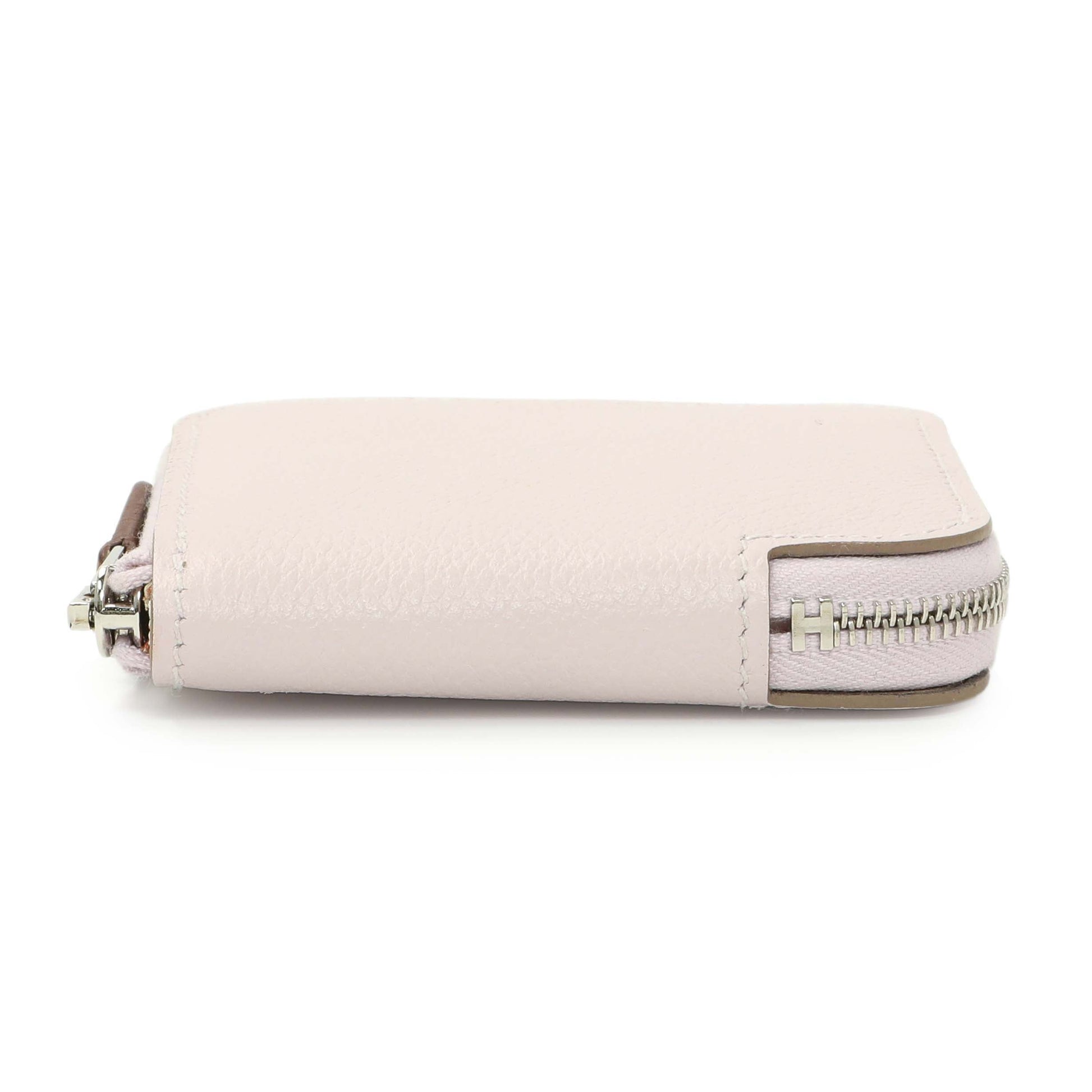 Exclusive Hermes Light Pink Epsom Silk'in Coin Purse — Back View