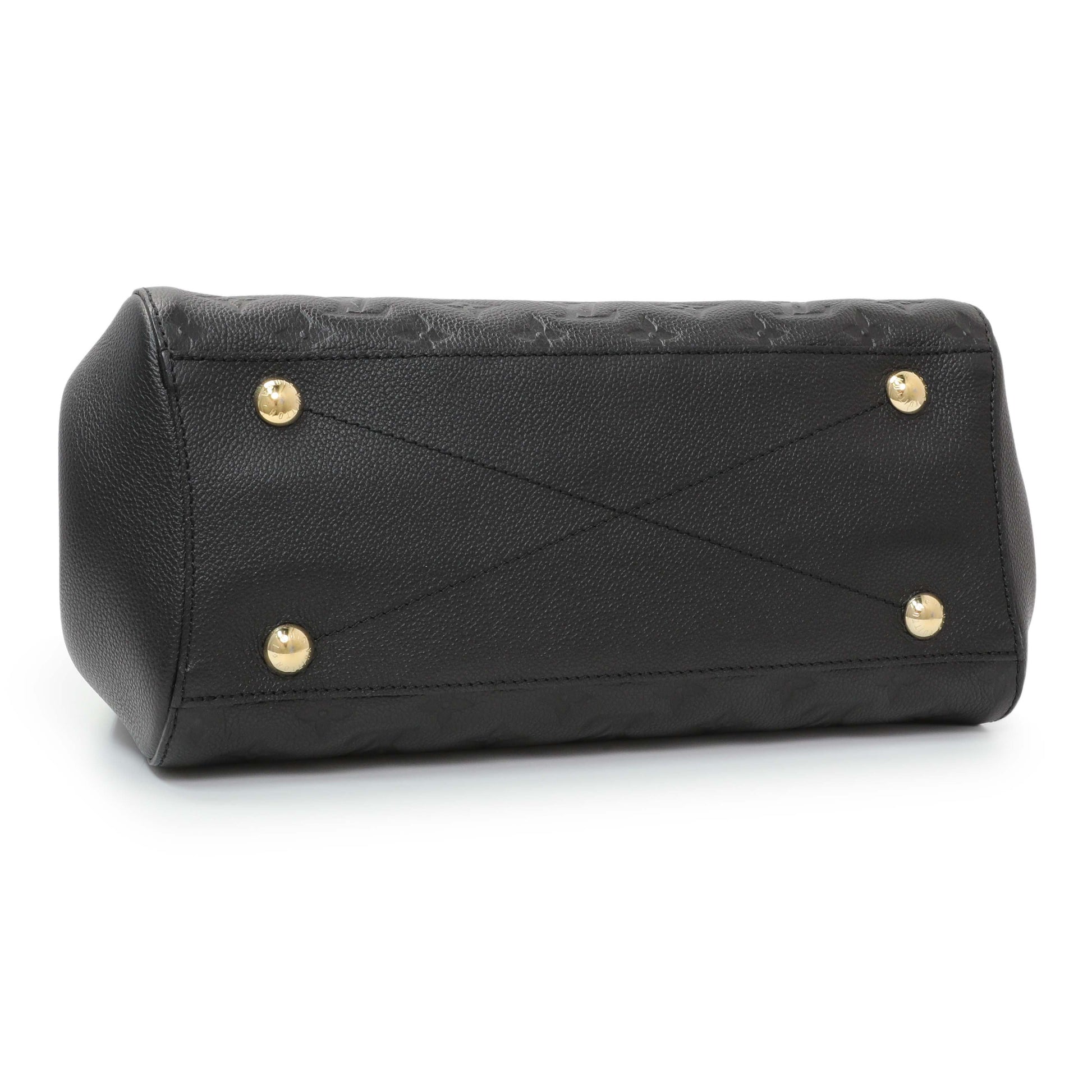 Exclusive Louis Vuitton Black Empreinte Montaigne MM — Back View